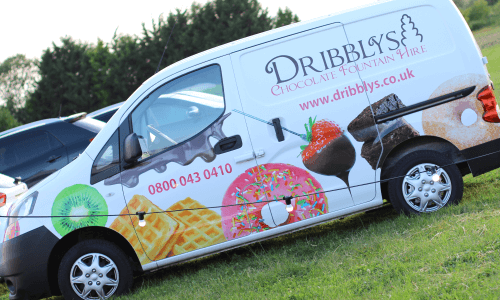 Dribblys Chocolate Fountain Hire Van